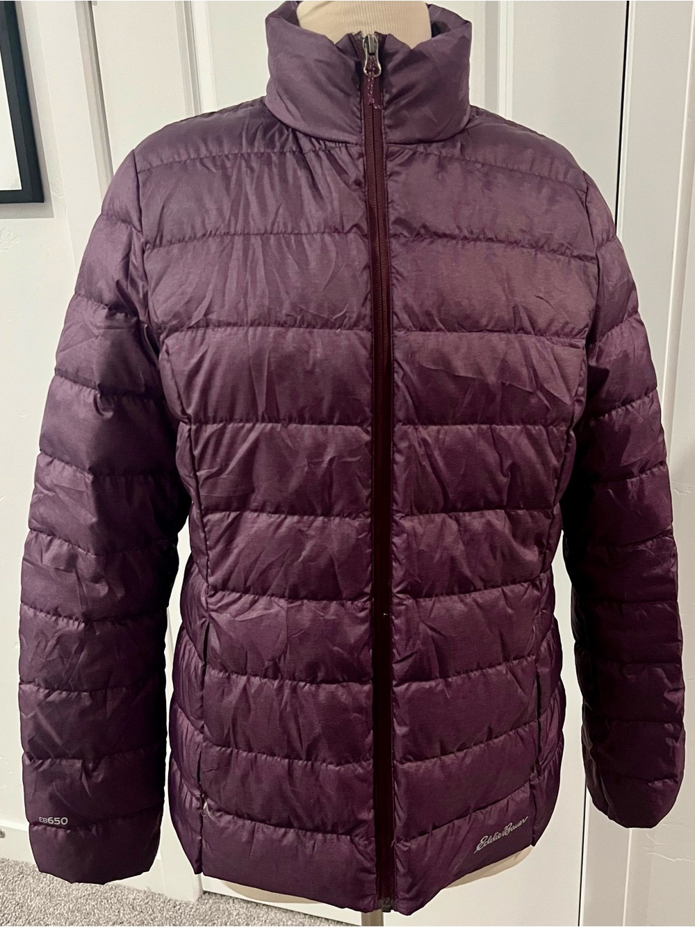 Eddie Bauer Women's Deep Plum Packable Puffer Jacket